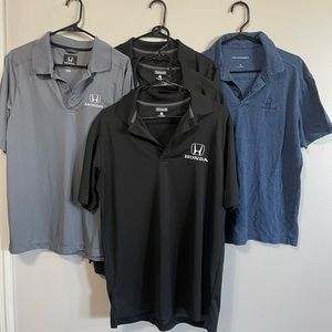 SOLD — Lot of 5 Honda Button Up Polo Shirts Men’s M (Black, Blue, Grey)
